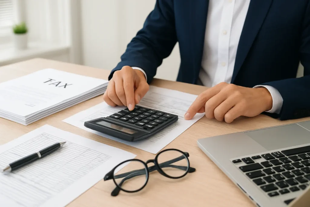 Person reviewing tax documents to avoid common tax filing mistakes in Kerala