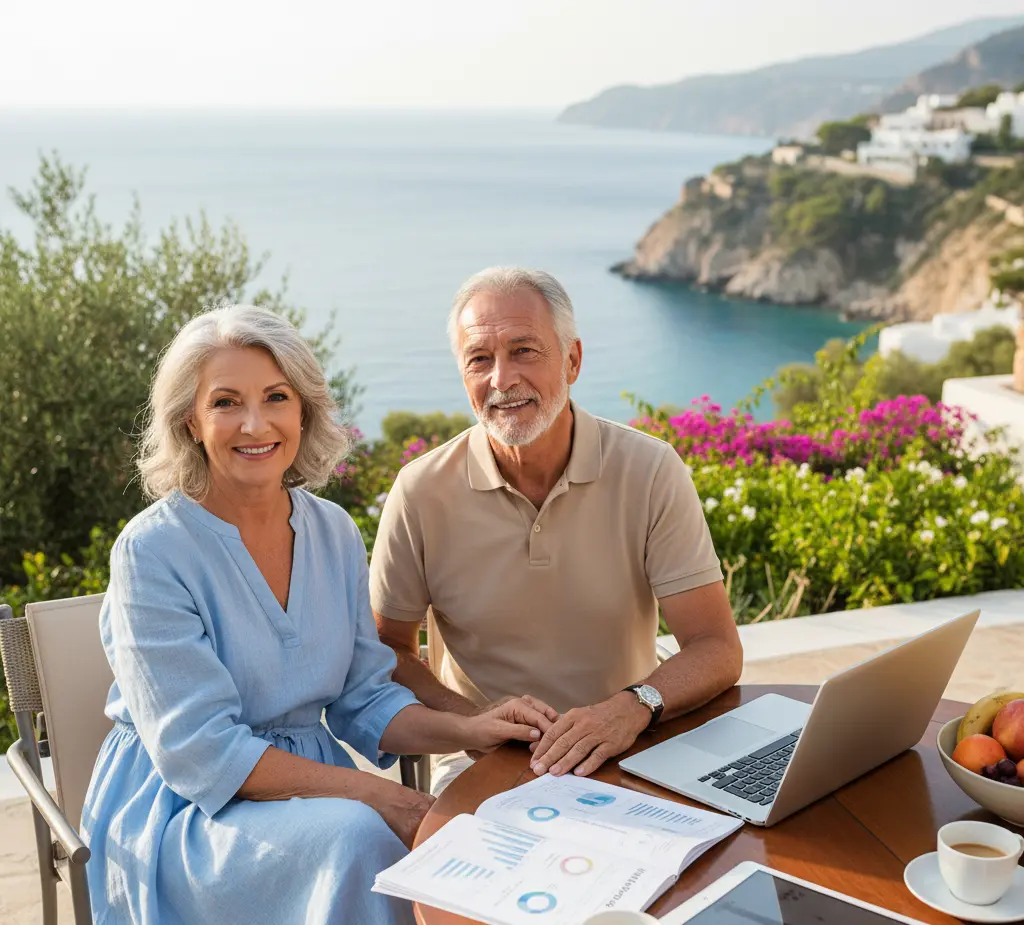 happy couples enjoying benefits of early retirement plan