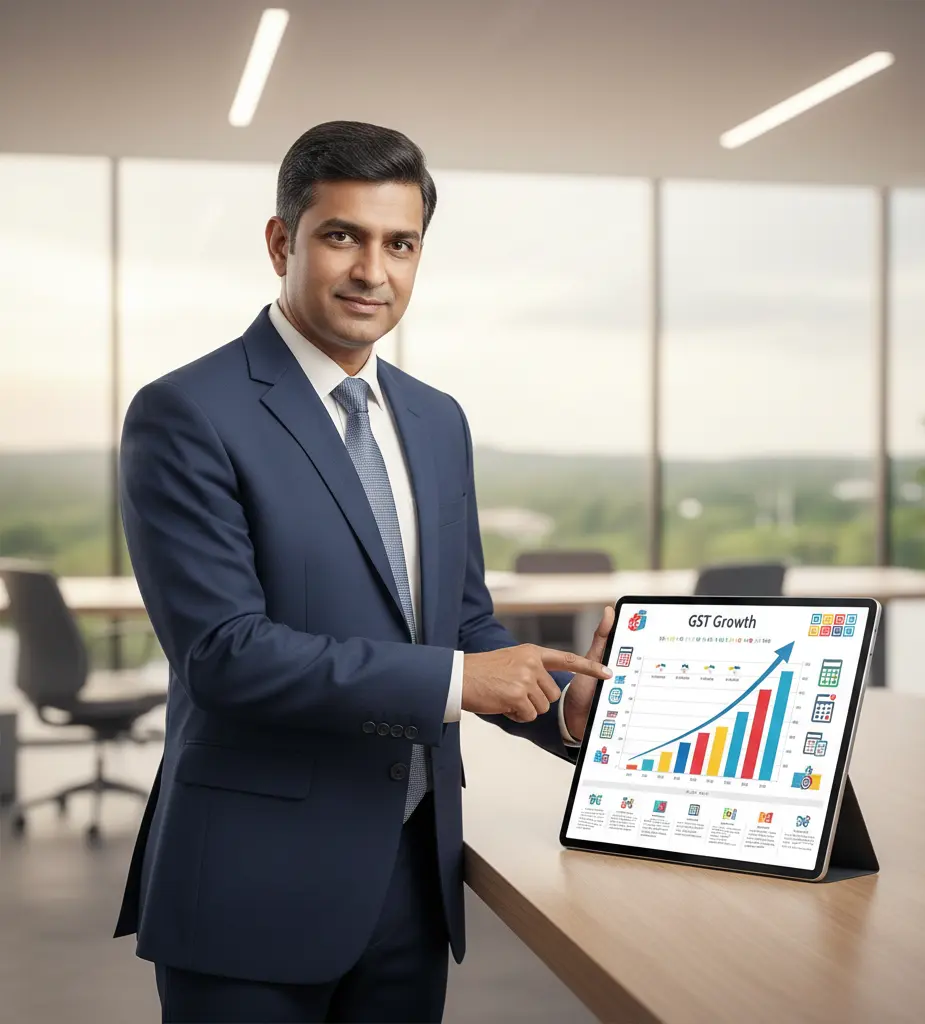 A professional consultant explaining everything you need to know about GST compliance and taxation in India.